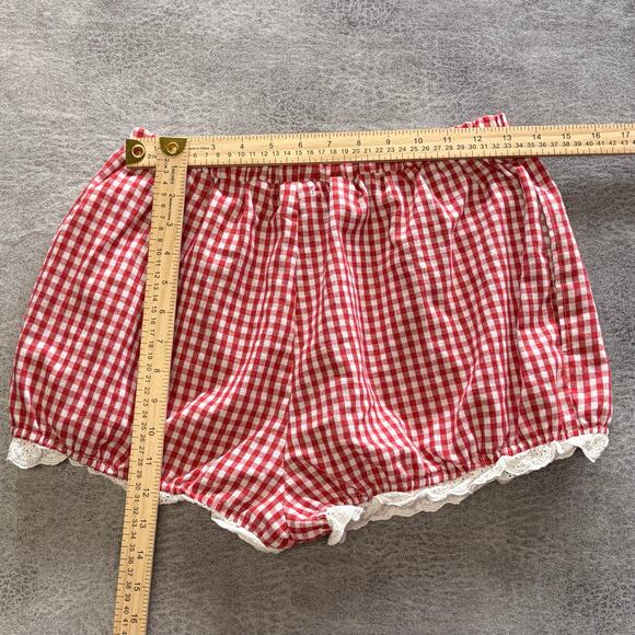 Fashion Nova Plaid Lace Mini Bloomer Shorts ' - Picture 5 of 6